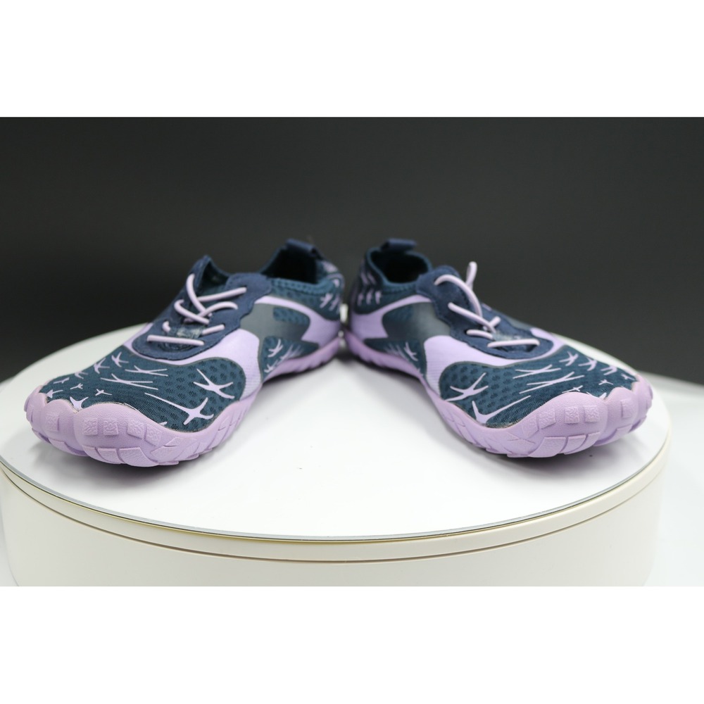 Merence Water Shoes Kids Sz 2.5 Navy Lavender Quick-Dry Mesh Sporty Aqua Sneaker